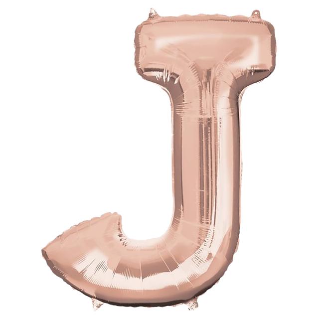 Amscan - 16" Rose Gold Letter J Balloon