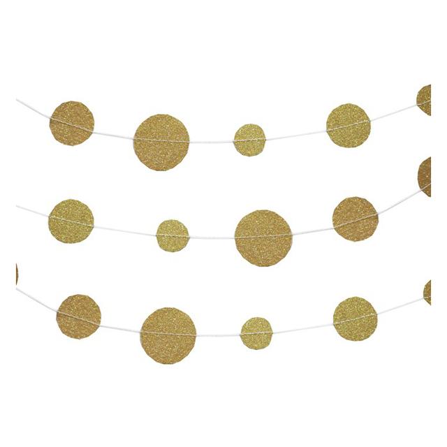 Ginger Ray - Pastel Perfection - Circle Garland - Gold