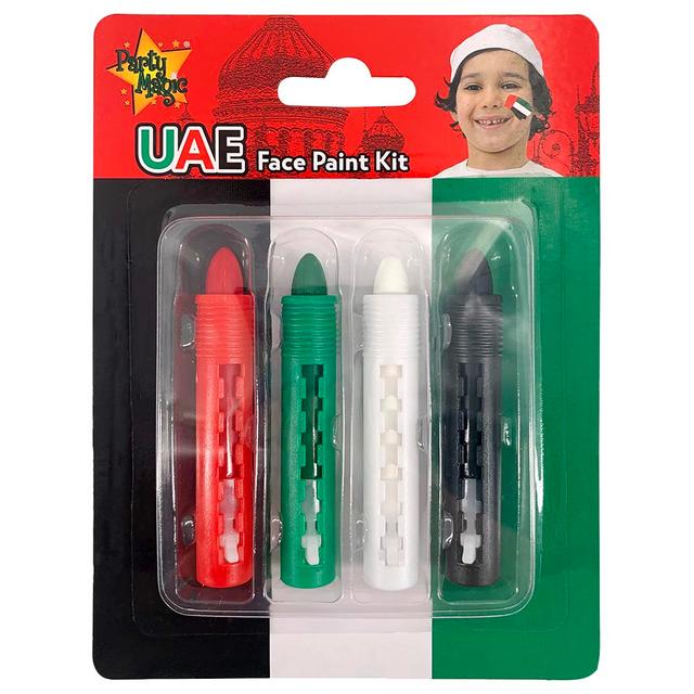 Party Magic - UAE Face Paint Kit - Red/Green/White/Black