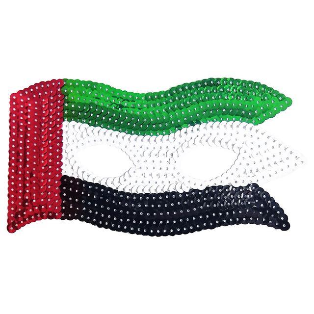 Party Magic - UAE Flag Mask - Red/Green/White/Black