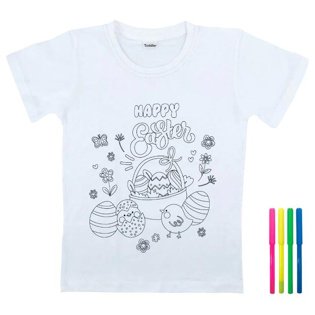 Party Magic - 18851 Easter DIY Painting T-Shirt Painting Kit - Toddler