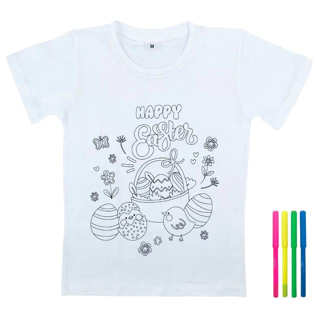 Party Magic - 18853 Easter DIY Painting T-Shirt Painting Kit - Medium