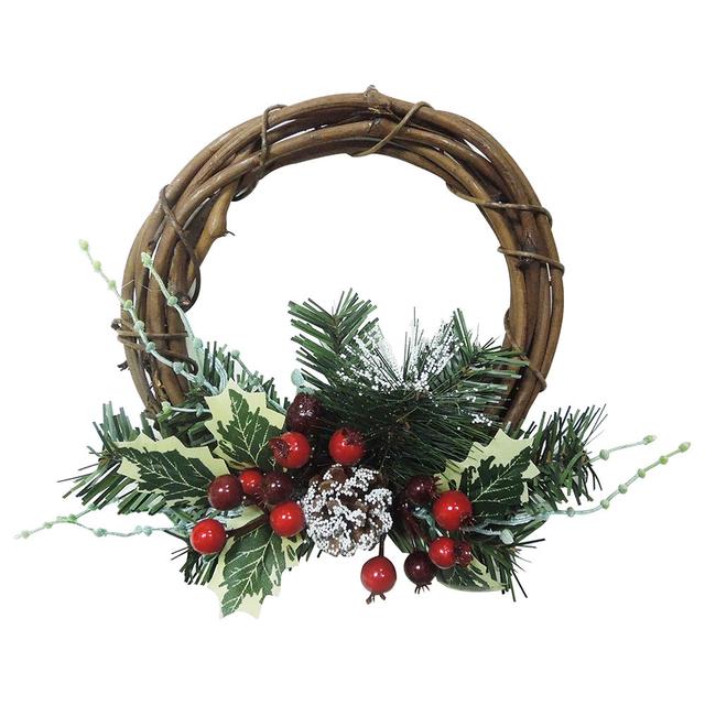 Christmas Magic - Decorated Wreath 20cm - Brown