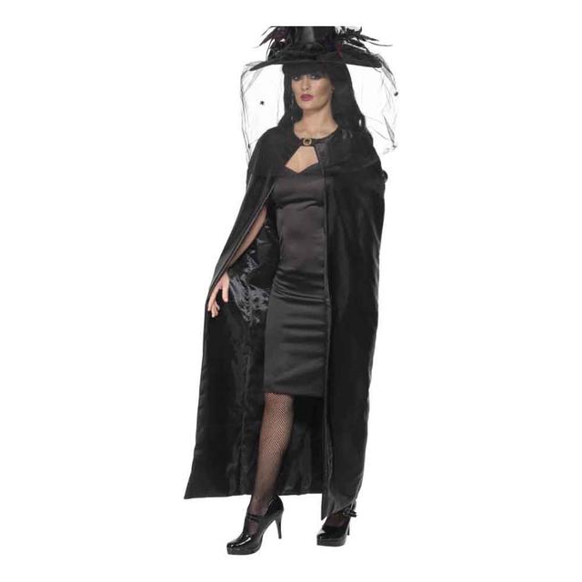 Smiffys - Deluxe Witch Cape For Women - Black