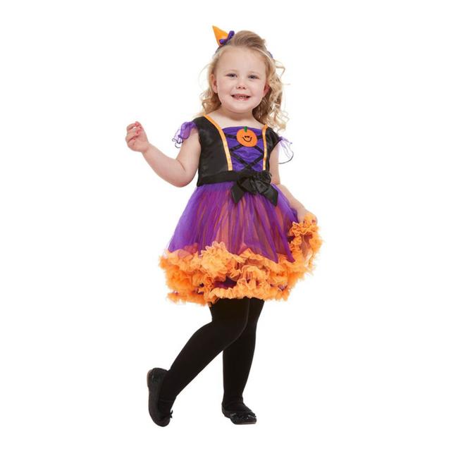 Smiffys - Toddler Pumpkin Witch Costume - Orange