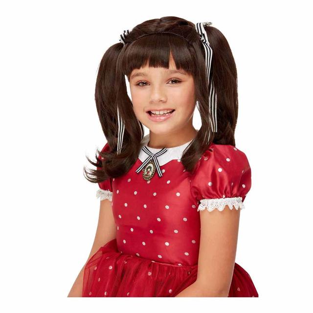 Smiffys - Santoro Ruby Wig W/ Ribbons - Brown