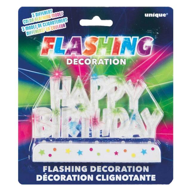 Party Zone - Flashing Happy Birthday Cake Decoration