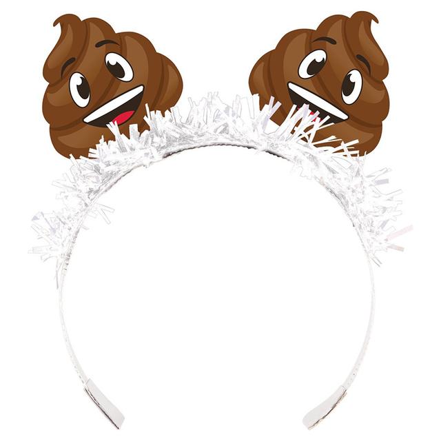 Creative Converting - Poop Emoji Tiara With Fringe 8ct