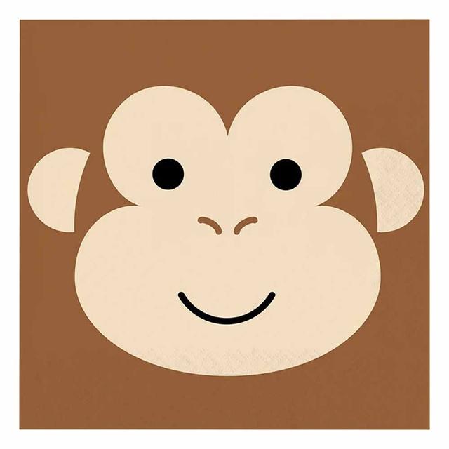 Creative Converting - Monkey Face Lunch Paper Napkins Pack of 16