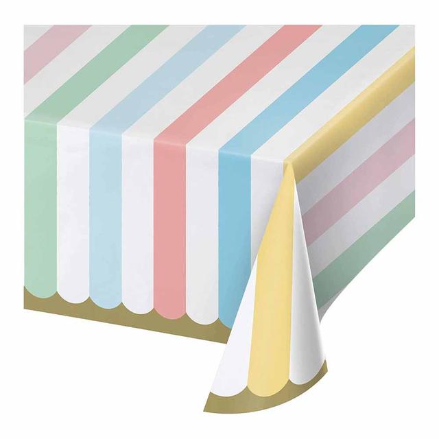 Creative Converting Pastel Celebrations Table Cover 102 x 54 Inch