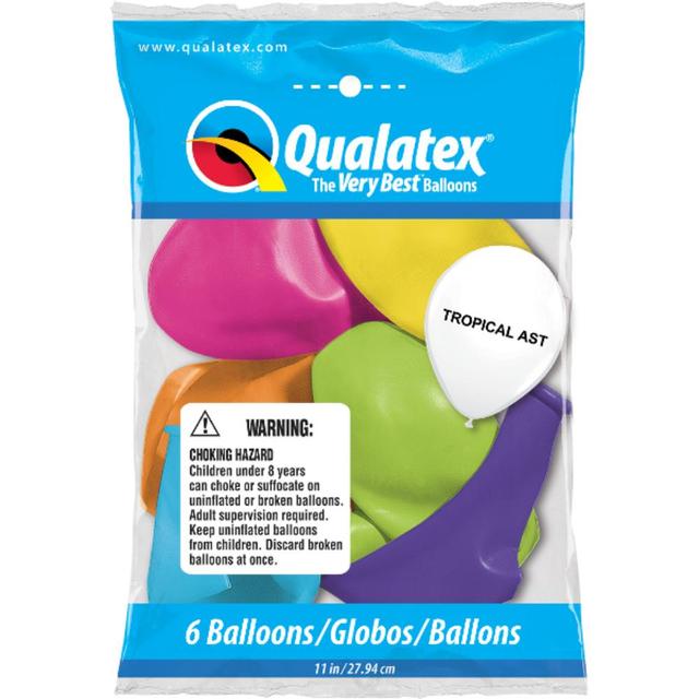 Qualatex - Tropical Assortment 11in Assrt. 6pcs