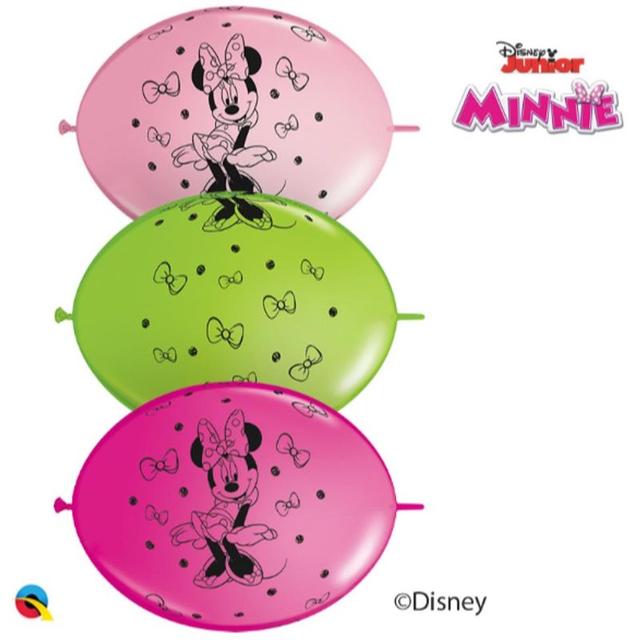 Qualatex - Minnie Mouse 12in Qlink Party Banner 10pcs