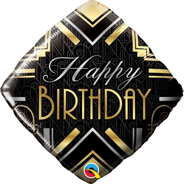 Qualatex - Birthday Art Deco 18 In Foil Balloon