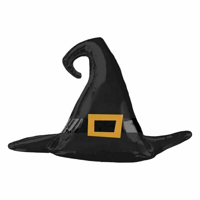 Anagram - Witch Hat Supershape Foil Balloon 39 Inch - Satin Black