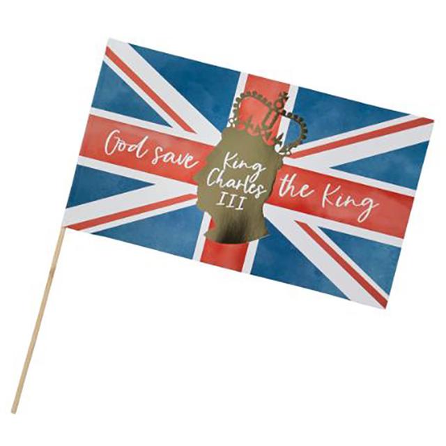 Hootyballoo - King Charles Paper Flags - 6pcs