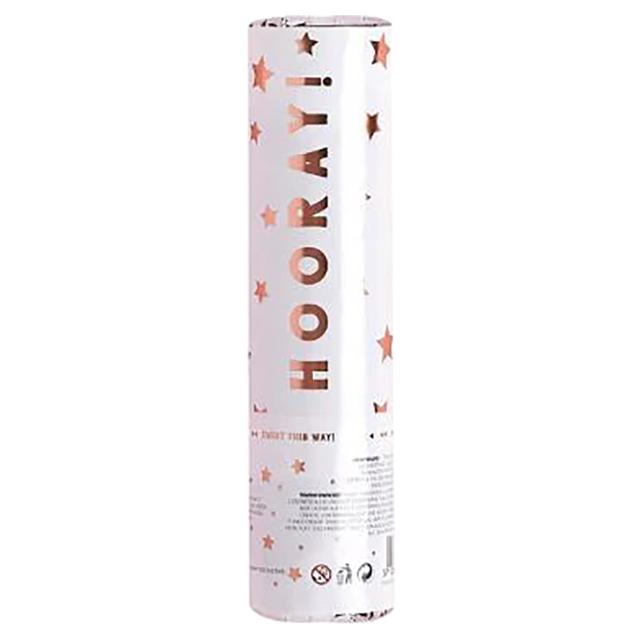 Hootyballoo - 'Hooray' Confetti Cannon - 20cm - Rose Gold