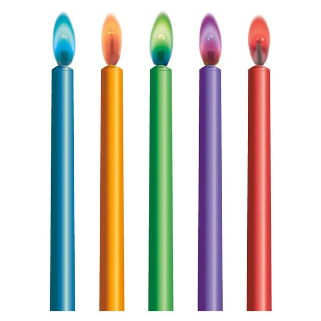 Party Zone - Color Flame Birthday Candle 10 with Holder