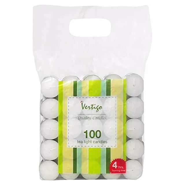 Vertigo - Tea Light Candles - 100Pcs - 14G