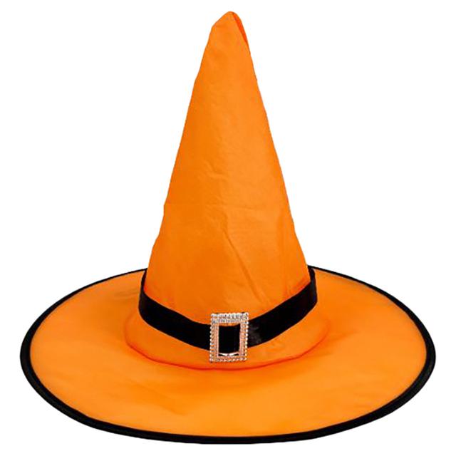 Party Magic - Adult Witch Hat With Lights - Orange