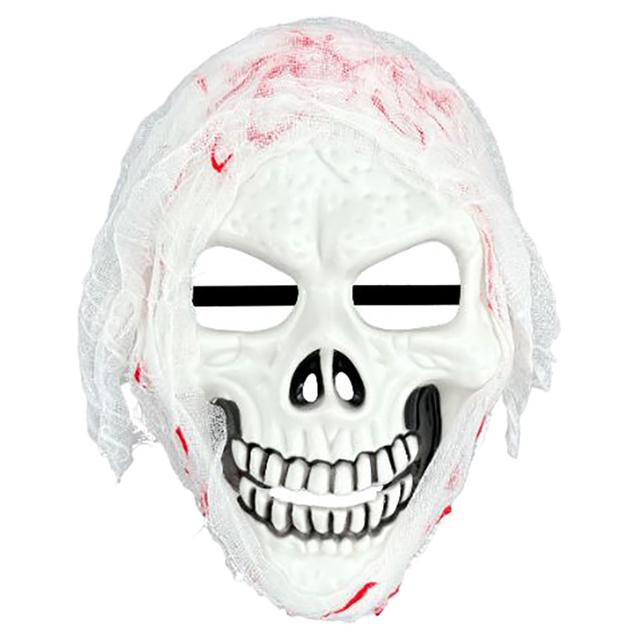 Party Magic - Halloween Skull Mask - White