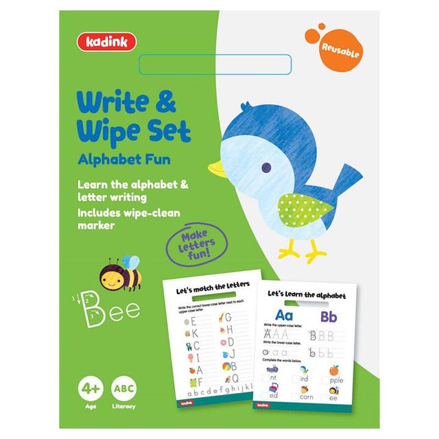 Kadink - Write And Wipe Set - Alphabet Fun