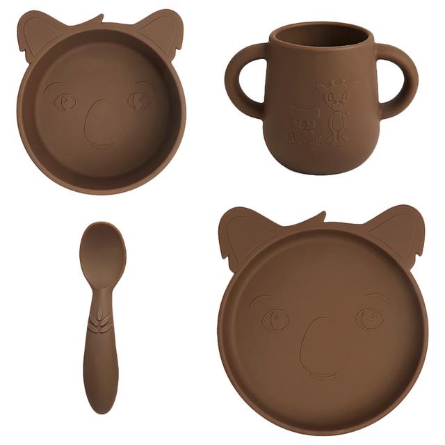 Nuuroo - Lykke Silicone Koala Dinner Set 4pcs - Acorn