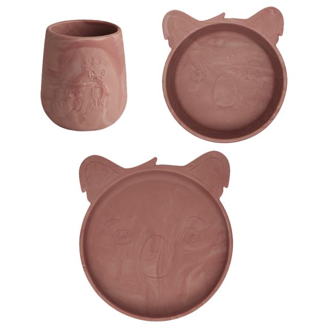 Nuuroo - Judi Silicone Koala Dinner Set 3pcs - Red