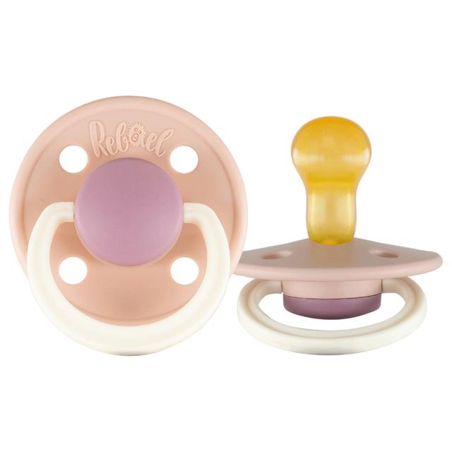 Rebael - Fashion Round Pacifier S1 0-6M - Tornado Plum Mouse