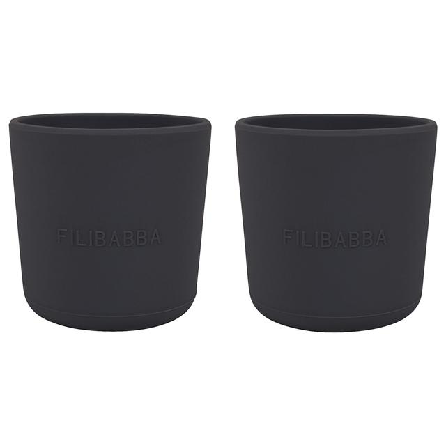 Filibabba - Silicone Cup - Pack of 2 - Stone Grey