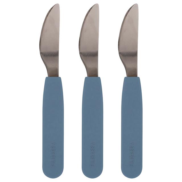 Filibabba - Silicone Knife - Pack of 3 - Powder Blue