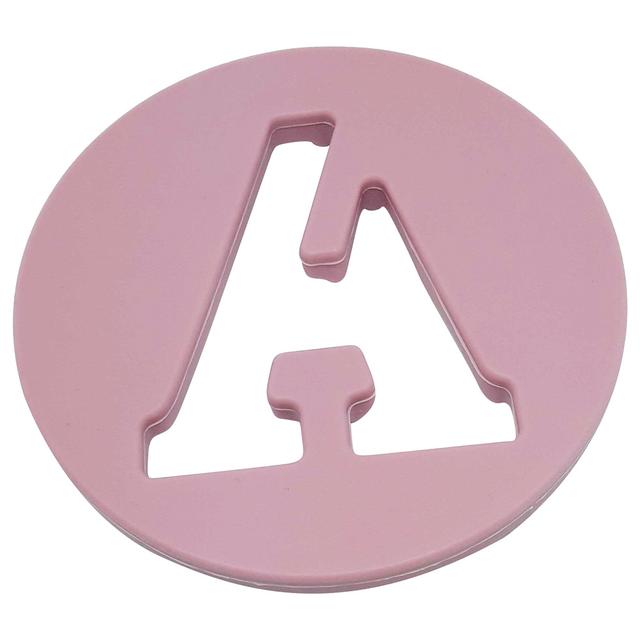 One.Chew.Three - Alphabet Chews Silicone Teething A - Pink