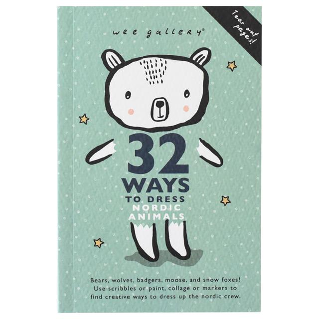 Wee Gallery 32 Ways to Dress Nordic Animals - Coloring Activity Book