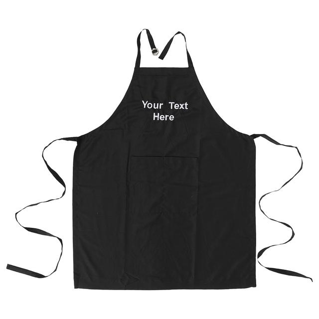 Regal Fabrics - Apron - Embroidery Block Print - Black