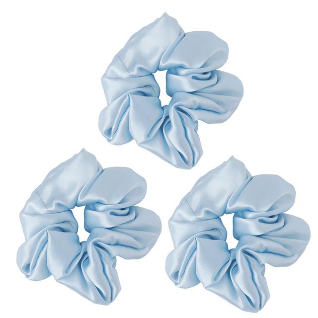 Regal Fabrics - Pack of 3 Silk Scrunchies - Sky Blue