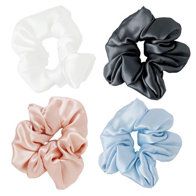 Regal Fabrics - Pack of 4 Mixed Silk Scrunchies