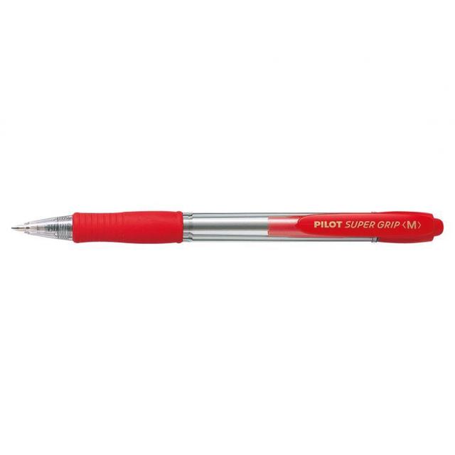 Pilot - Super Grip Retractable Med - Red