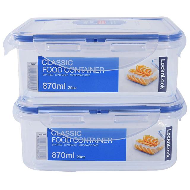 Lock&Lock - Square Food Container 870ml - Pack of 2