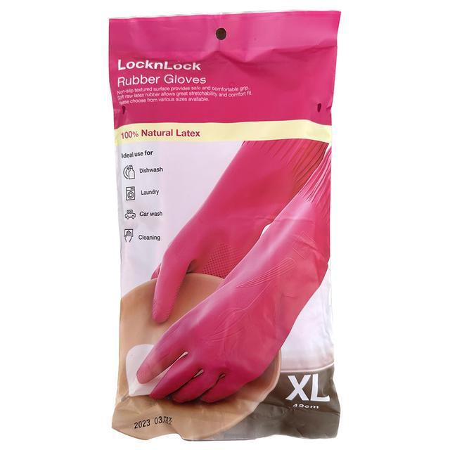 Lock&Lock - Rubber Gloves 42cm - XL - Pink