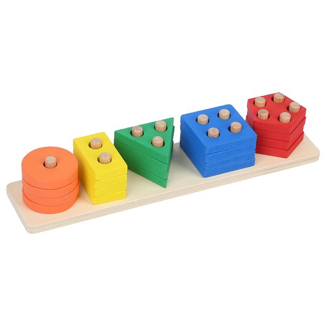 Factory Price - Geometric Sorting Wooden Toy With Shapes