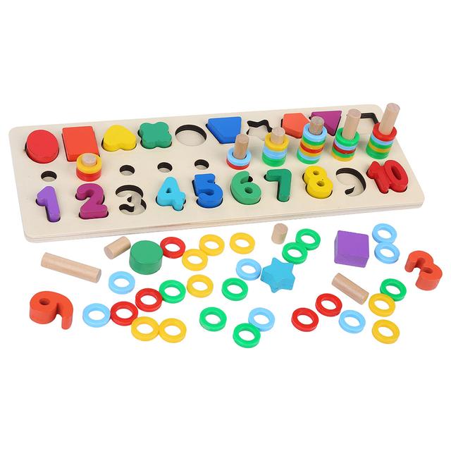 Factory Price - Wooden Counting & Stacking Tray Puzzle