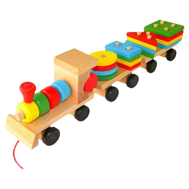 Factory Price - Wooden Toy Stacking Train - Pull Along Toy