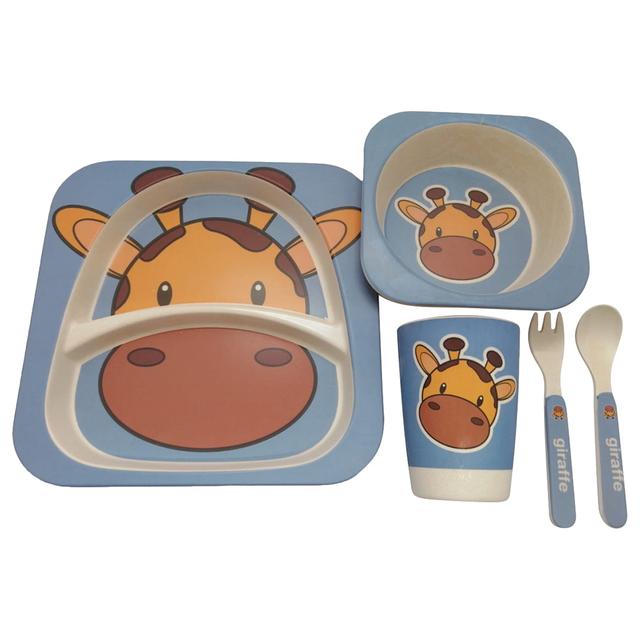 Factory Price - Bamboo Tableware - Giraffe Blue & Yellow