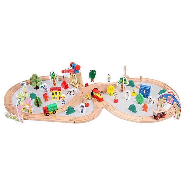 Factory Price - Cole Wooden Complete Imperial Train Set 78pcs