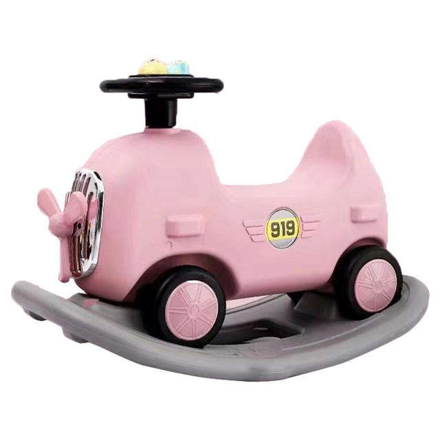 Factory Price - 2-In-1 Ride On Balancing Car w/ Detachable Rocker - Pink