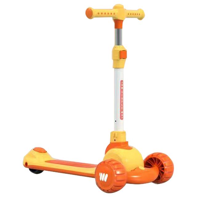 Factory Price - Portable 3 Wheels Kids Pedal Scooter - Yellow/Orange