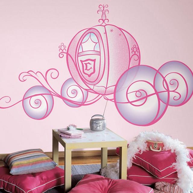 RoomMates Disney Princess Carriage Giant Wall Decal with Glitter