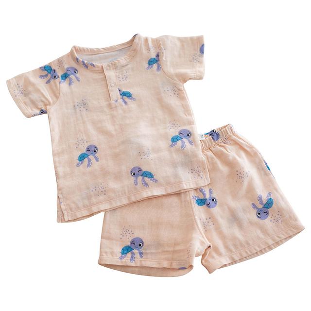 Tickle Tickle - 2pc-Set - Toby Turtle Muslin Shorts & Tee