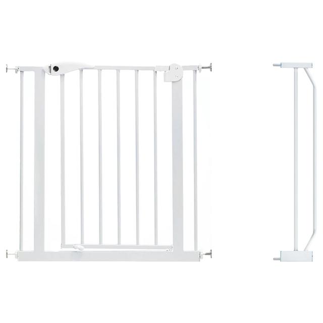 Baby Safe - Metal Safety Gate w/ 10 cm Extension - White