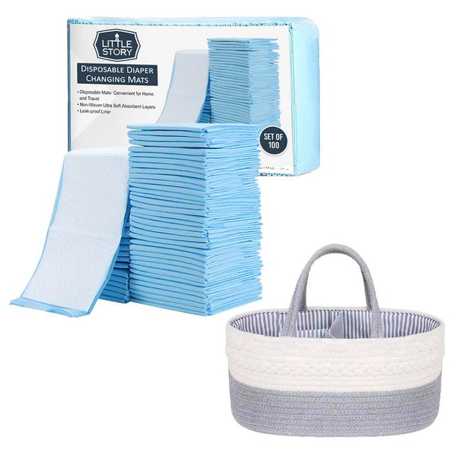 Little Story - Diaper Caddy With Changing Mats - Pack Of 100