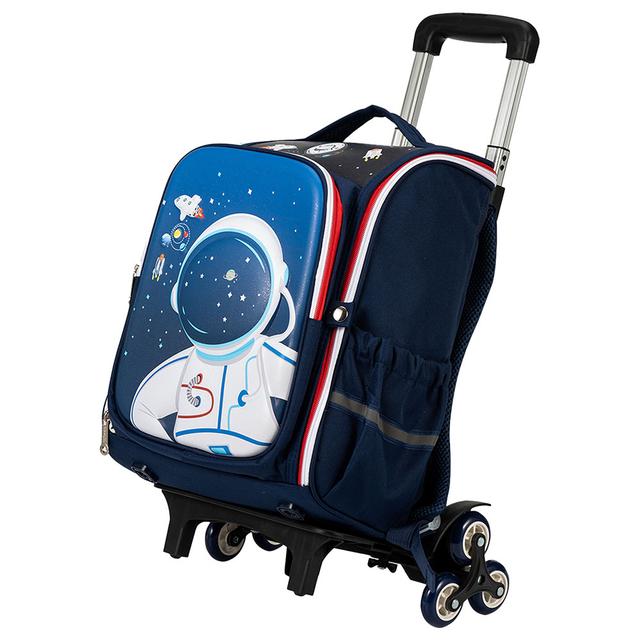 Eazy Kidz - School Bag w/ Trolley - 16-Inch - Blue